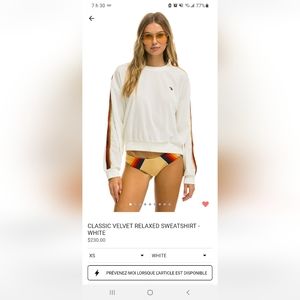 Aviator Nation velvet stripes relax fit XS